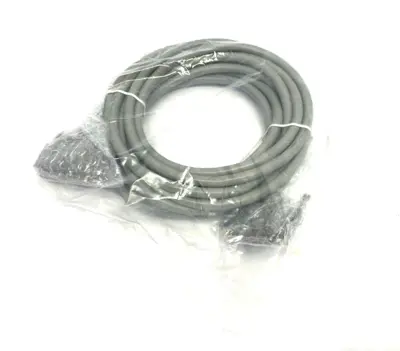 NEW AMPHENOL D-SUB CABLE ASSEMBLY DB37, GRAY, 25' LENGTH