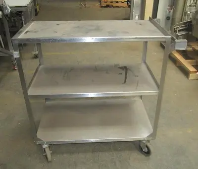 Cart, 20" x 36", 3 Shelves, S/st #S739214