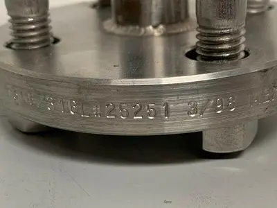Stainless Steel 4 1/2" Flange w/ 1" Sanitary Fitting