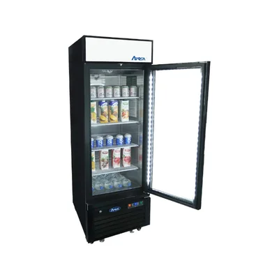 New | in-Stock Atosa New Atosa MCF8725GR Bottom Mount (1) Glass Door Merchandiser Refrigerator 11.1 Cu Ft - Black Display Refrigerators Illinois US | Falcon Restaurant Supply #1375472