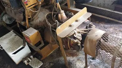 USED GARDNER DENVER PE-5Y 3X5 TRIPLEX WELL SERVICING REVERSING MUD PUMP PACKAGE