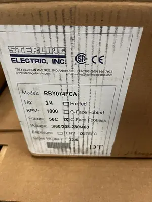 New | in-Stock STERLING RBY074FCA Industrial Controls Ohio US | Surplus Asset Holdings #1242660