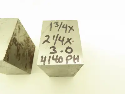 4140 PH Alloy Steel Flat Bar Stock 1-3/4"x 2-1/4"x 3"L  Lot of 6