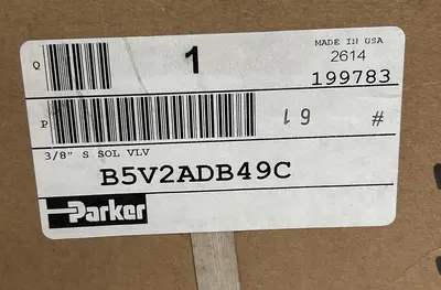 New | in-Stock PARKER B5V2ADB49C Solenoid Valves Ohio US | Surplus Asset Holdings #1236161