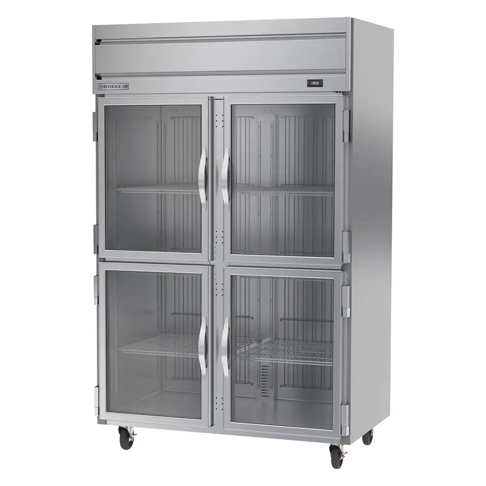 Beverage-Air HFS2HC-1HG 52" Horizon Series Two Section Reach In Freezer, (4) Left/right Hinge Glass Doors, 115v