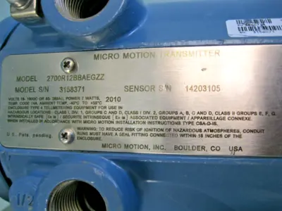 USED Micromotion 2700 R12 BB AEGZZ