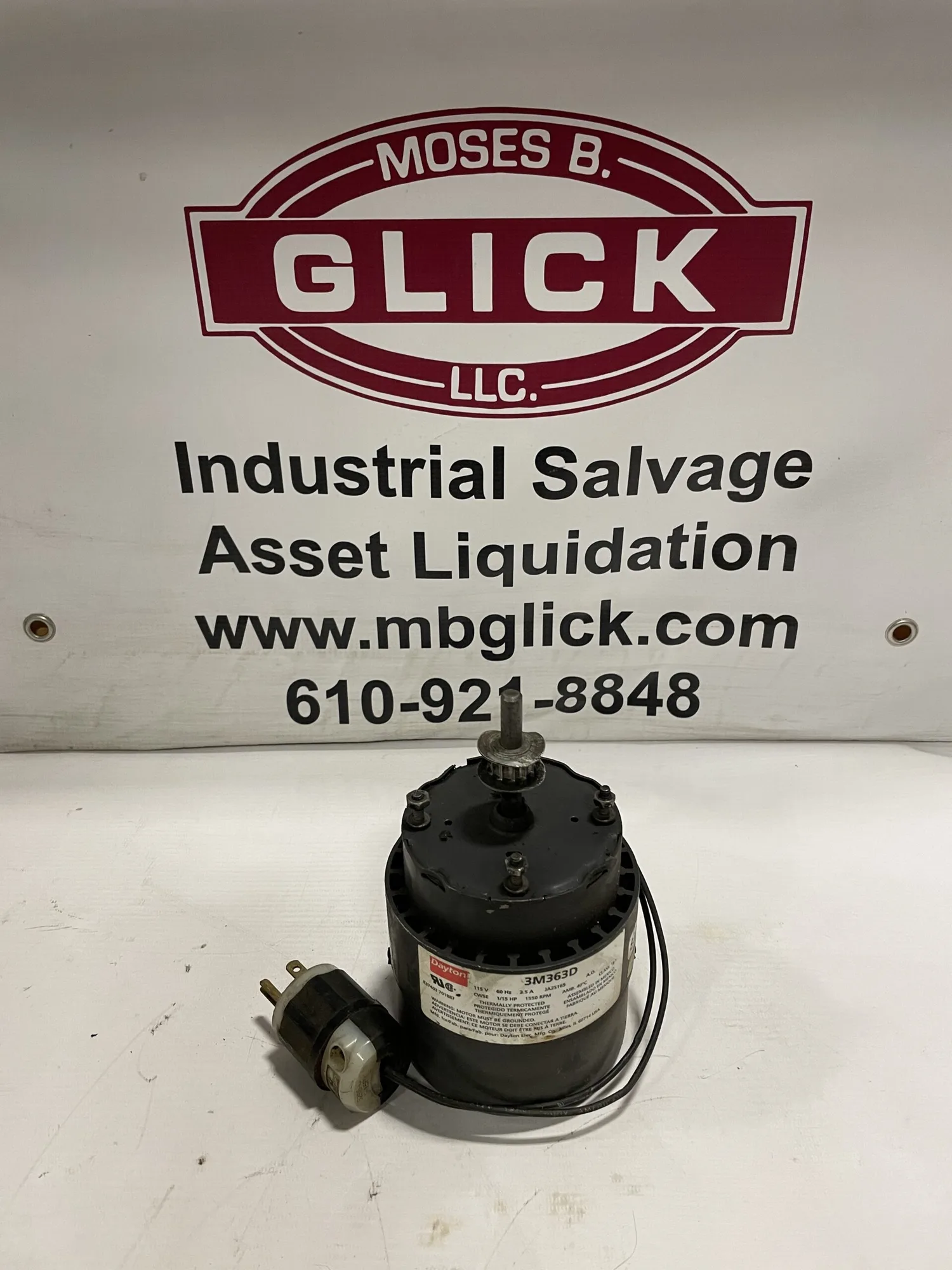Dayton 3M363D HVAC Electric Motor 115V 1/15HP 1550RPM