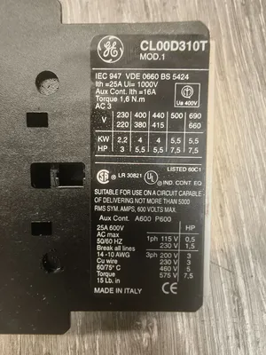 Used GENERAL ELECTRIC CL00D310T Misc Electrical & Power Parts South Carolina US | ESS Industrial Equipment Sales #1509573
