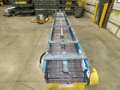 New London Engineering 12"x12' 6 Plastic Roller Belt Accumulating Conveyor 25FPM