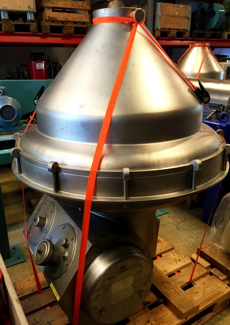 Alfa-Laval MRPX 418 HGV-74C cold milk separator, 316SS.