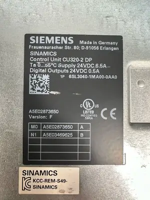 Siemens 6SL3040-1MA00-0AA0 6SL30401MA00-0AA0 Control Unit CU320-2 DP (8.5.8)