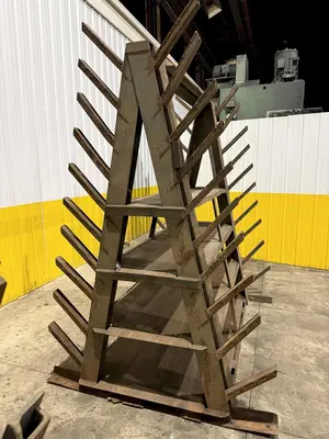 A-FRAME HEAVY DUTY STORAGE RACK, FOR BAR STOCK / PRESS BRAKE DIES & MORE: YOBRO #24015