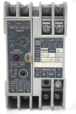 USED SQUARE D 9050-FT-14 TIMING RELAY 9050FT14
