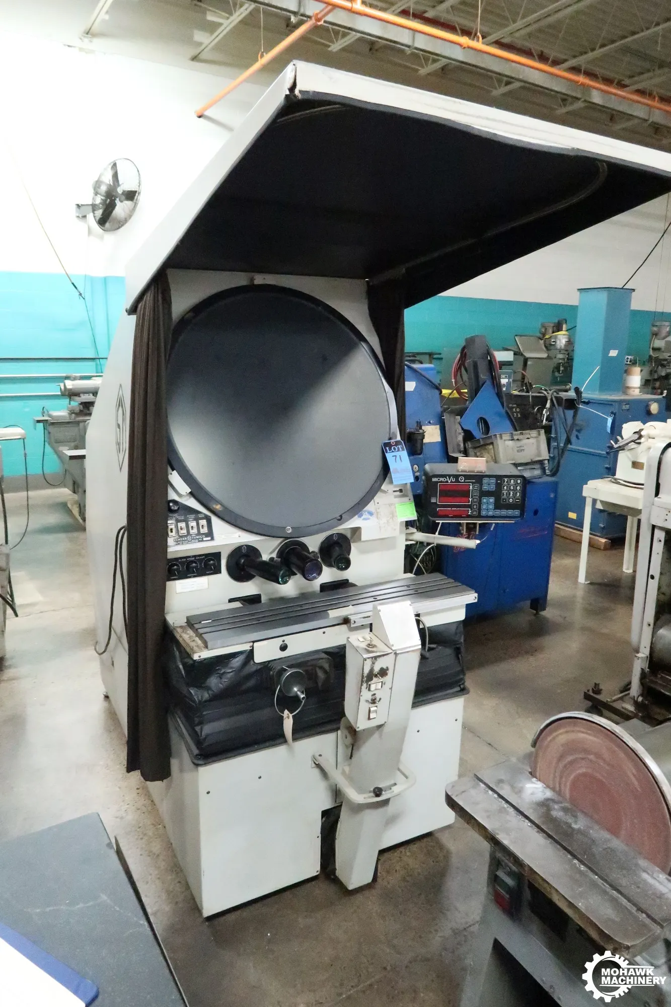 30" SCHERR-TUMICO "22-2500" CNC OPTICAL COMPARATOR w/MICRO VU Q16 CONTROLS - SURFACE & PROFILE ILLUMINATION - (2) LENSES