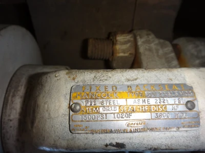 Fisher / Hancock 2" 1500 PSI Steel, Fixed Backseat Valves