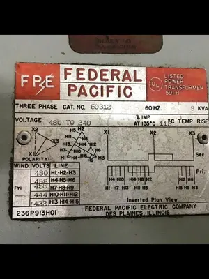 USED FEDERAL PACIFIC 50312
