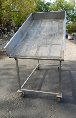 USED SS PERFORATED TILT TABLE TILTING TABLE