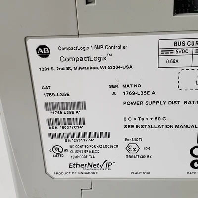 Used Allen-Bradley / Rockwell Automation 1769-L35E Misc Industrial Equipment California US | American Industrial Supply Co. #1377012