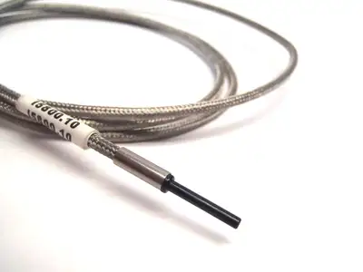 USED KEYENCE 3' STAINLESS TRANSMISSIVE FIBER OPTIC SENSOR