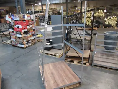 Adjustable Gray Metal Frame Built to Fit Onto Pallets - Perfect for Projects
