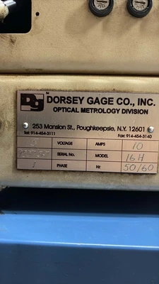 DORSEY METROLOGY 16H Inspection & Test Equipment Comparators | Global Machine Brokers, LLC (7)
