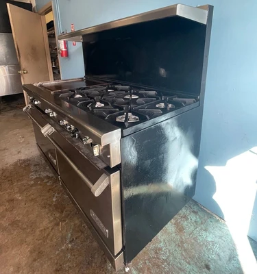 75-0375 Imperial Gas 6 Burner Range w/ 24'' Griddle and 2 Ovens IR-6-G24