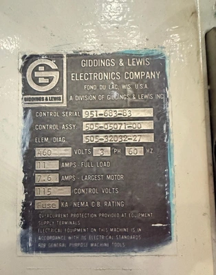USED 1983 Giddings & Lewis ChipMaster, 1983, RIGHT ANGLE BASE, (2) BOX TABLES