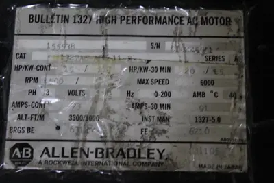 ALLEN BRADLEY 1327AC-AFL-11-E MOTOR | Levy Recovery Group (7)