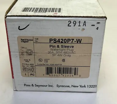 New | in-Stock PASS & SEYMOUR PS420P7-W Miscellaneous Equipment (Electrical & Power) | Surplus Asset Holdings #1197608