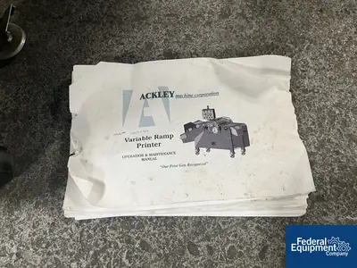 USED Ackley Ackley Ramp Printer, 01481-00158 with Feeding System with Eriez D30A