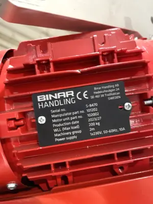 USED BINAR QUICK-LIFT 230V 200 KG MAX LOAD SMART HOIST