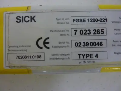 USED SICK OPTIC ELECTRONIC FGSE 1200-221