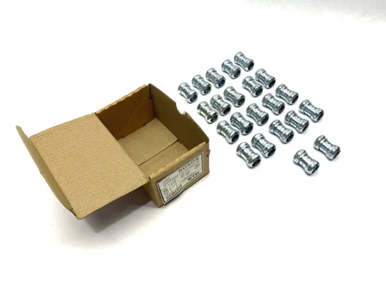 New | in-Stock ETP Compression EMT Coupling Steel Zinc Plated 1/2" LOT OF 22 Electrical Fittings Michigan US | Maverick Industrial Sales #1395725