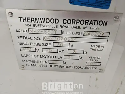 USED 2012 THERMWOOD M42-55DT USED 5 X 10 CNC ROUTER WITH RECENT UPGRADE.