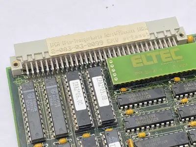 USED ELTEC MODULE BOARD IPCA-A200/1 REV 6 W/ IPIN A100.3 REV H BOARD