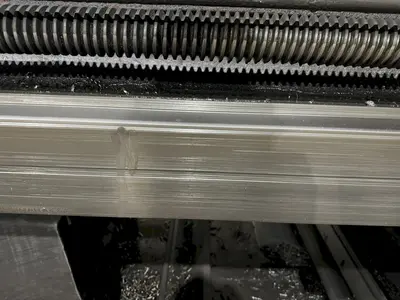 44" x 144" GRAY DOUBLE SIDED PLANER MILL. STOCK #0134825