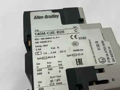 USED ALLEN-BRADLEY SER. C MOTOR PROTECTION CIRCUIT BREAKER