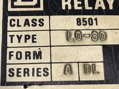 USED SQUARE D 8501-L0-80