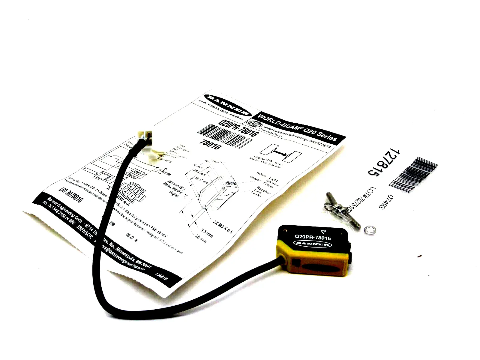 NEW BANNER Q20PR-78016 SENSOR 78016