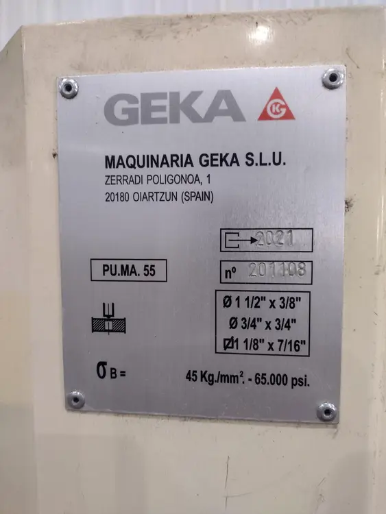 Used GEKA PUMA 55 Single Station Punches Ohio US | Yoder Brothers machinery 17 #89657