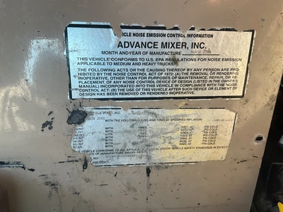 Used 2001 ADVANCE 5 AXLE Concrete Mixer Trucks Michigan US | Miedema Asset Management Group #1579194