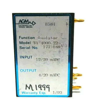 USED AGM ELECTRONICS TA-4000-22 ISOLATOR 12/20 MADC TA400022