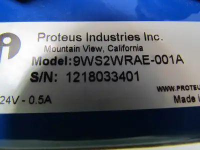 Proteus industries 9WS2WRAE-001A Weldsaver flow control valve