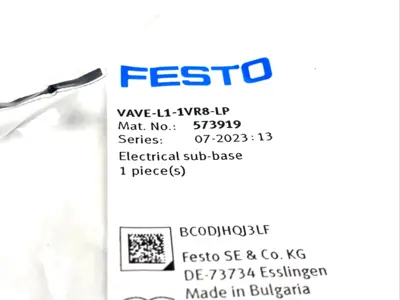 NEW FESTO ELECTRICAL SUB-BASE, 573919