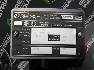 Ashcroft T462T10 030 Temperature Switch New
