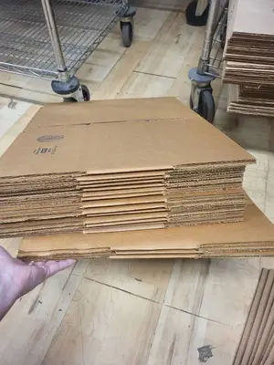 Assorted ULINE Corrugated Cardboard Boxes in 4 Sizes