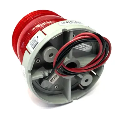 USED EDWARDS SIGNALING ADAPTABEACON STEADY-ON BEACON, RED, 24VDC