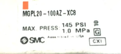 NEW SMC MGPL20-100AZ-XC8 COMPACT GUIDE CYLINDER MGPL20100AZXC8