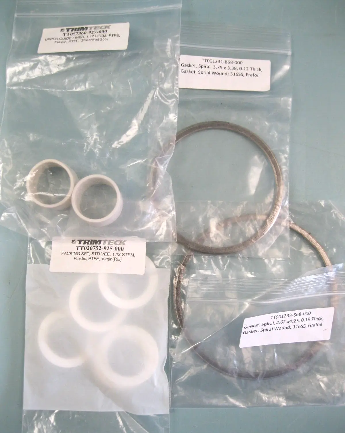 Trimteck Globe Valve Repair Kit w Packing Set Guide Liner & Gaskets NEW L22