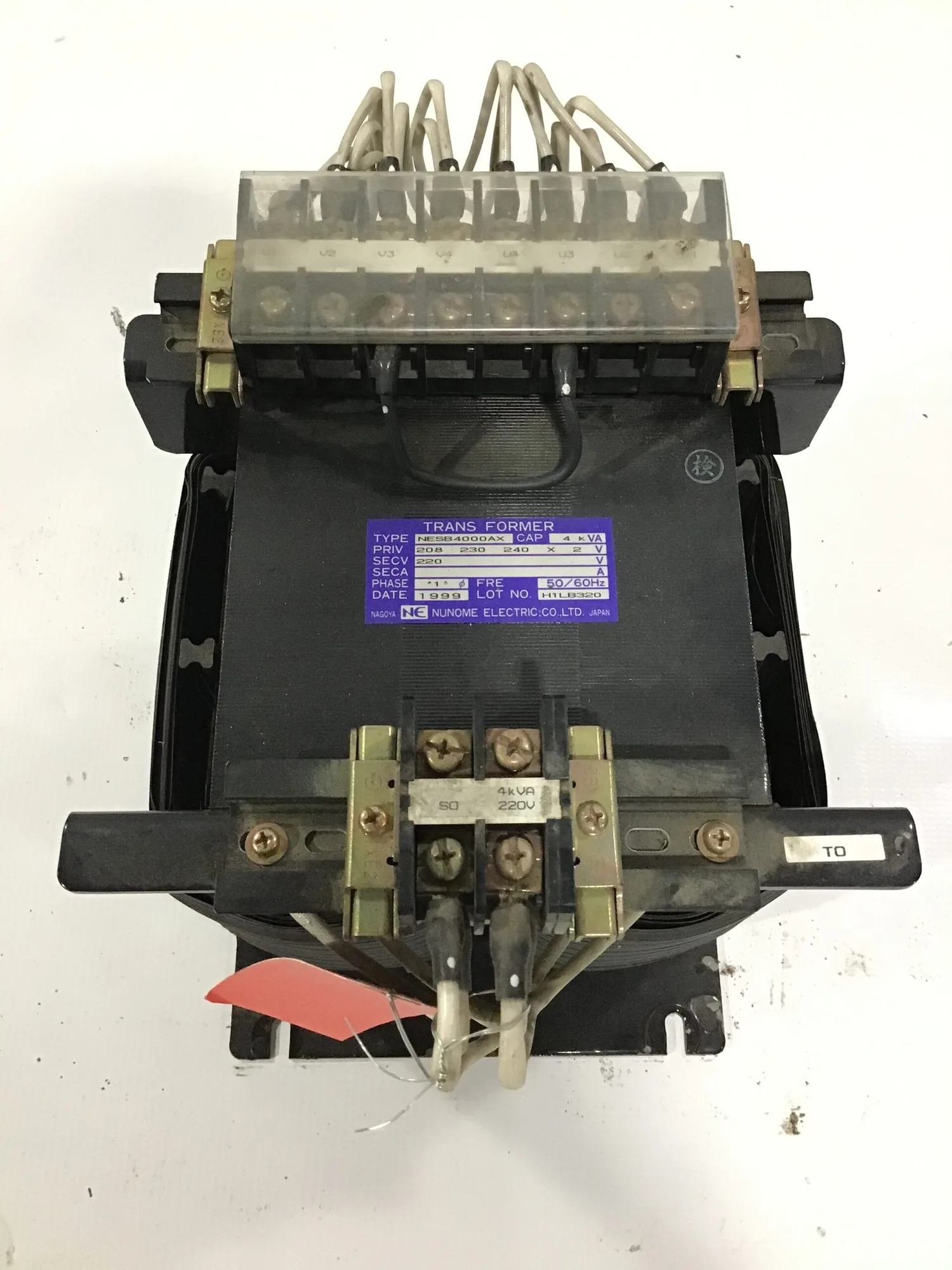 Nunome Electric NESB4000AX Industrial Transformer 50/60Hz Single Phase
